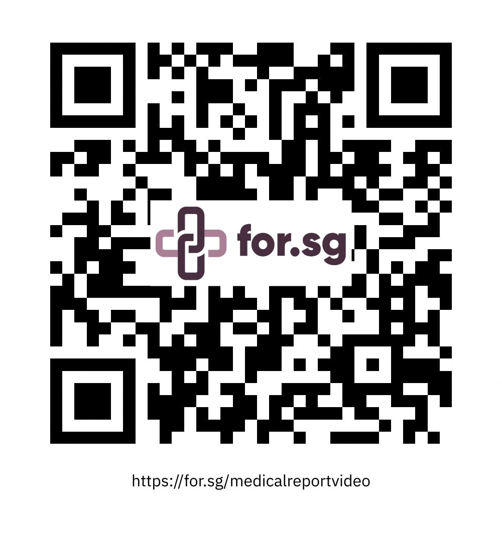 QR Code to view Medical Report Vidoe